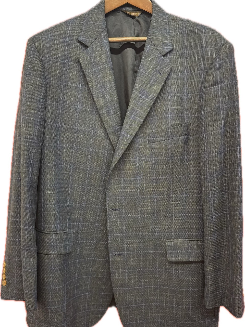 Southwick blue/green check blazer